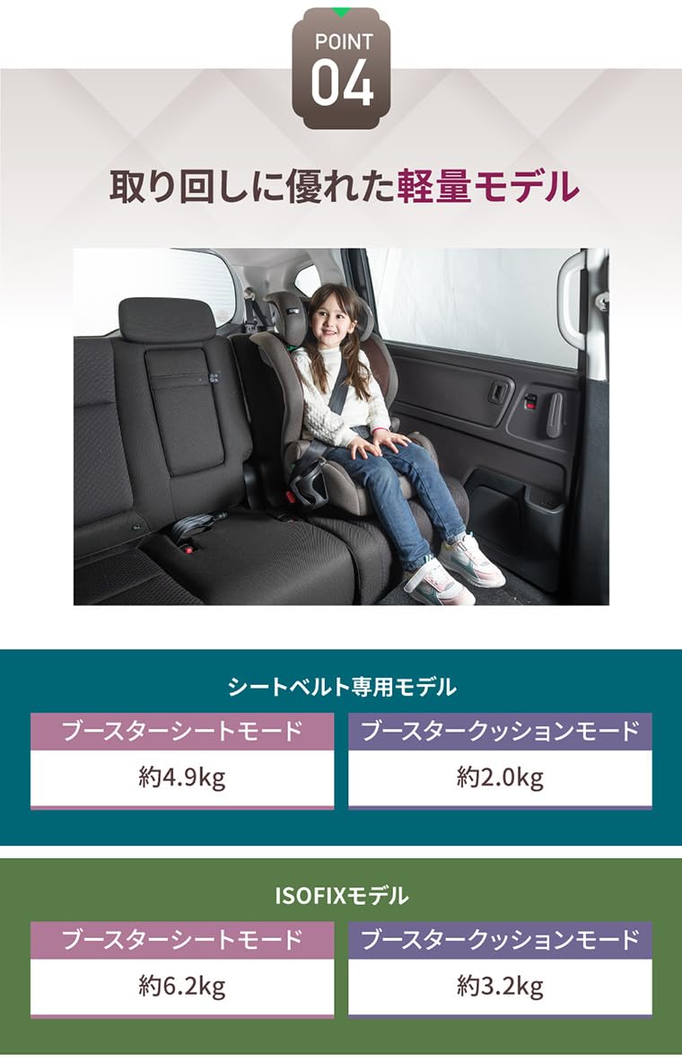 Amazon | Nebio ネビオ ジュニアシート ブースターにも切替可能